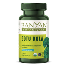 Gotu Kola 90 tablets in organic packaging