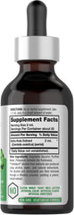 Horbäach Gotu Kola Extract 2 fl oz bottle back label with supplement facts