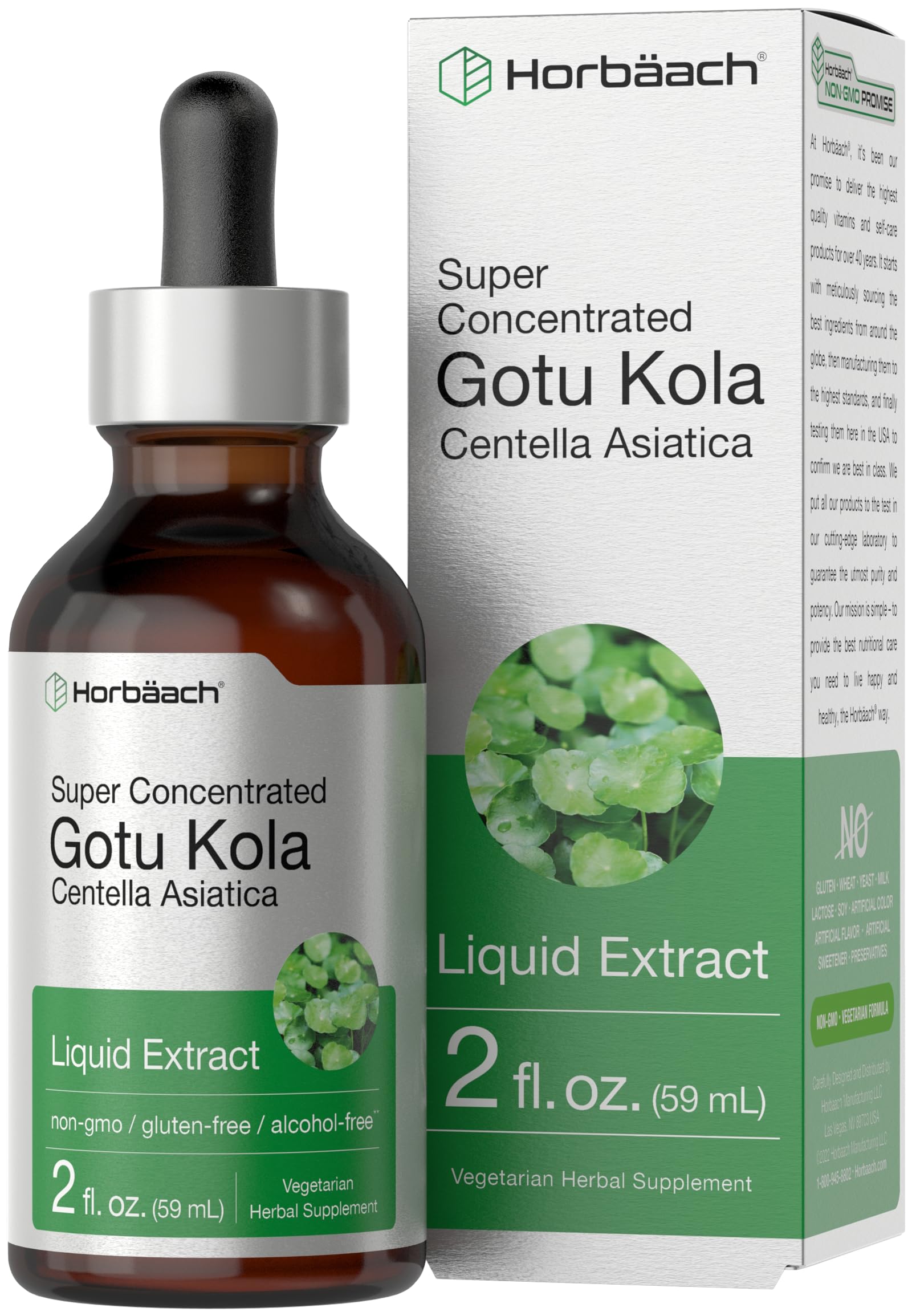 Horbäach Gotu Kola Extract 2 fl oz bottle front view