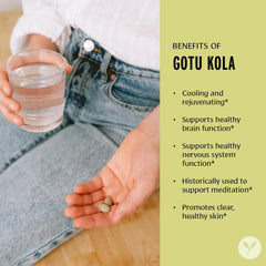 Close-up of Gotu Kola tablet