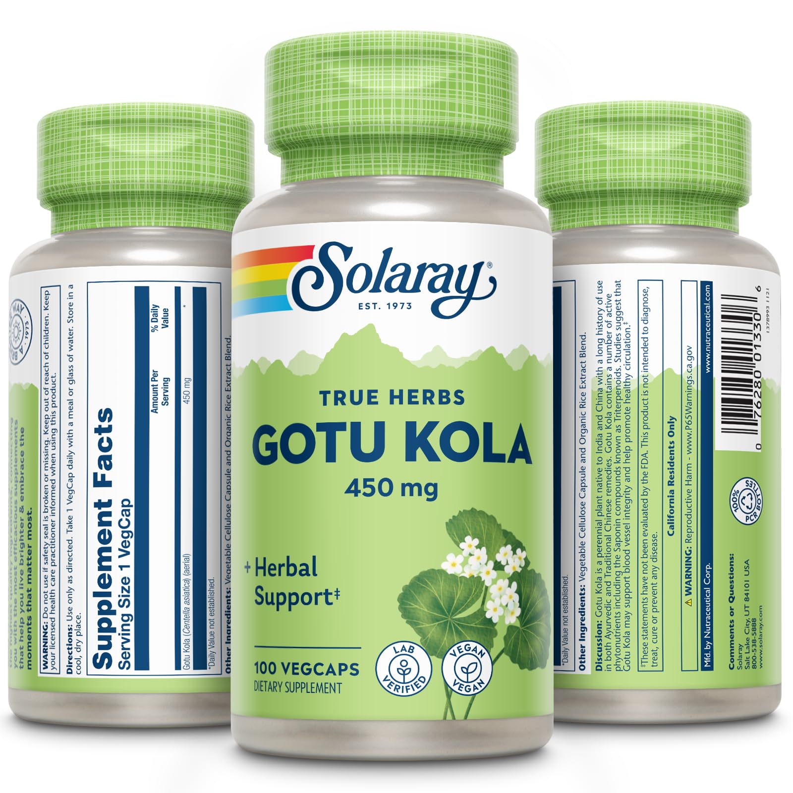 Vegan certification logo for Gotu Kola supplement