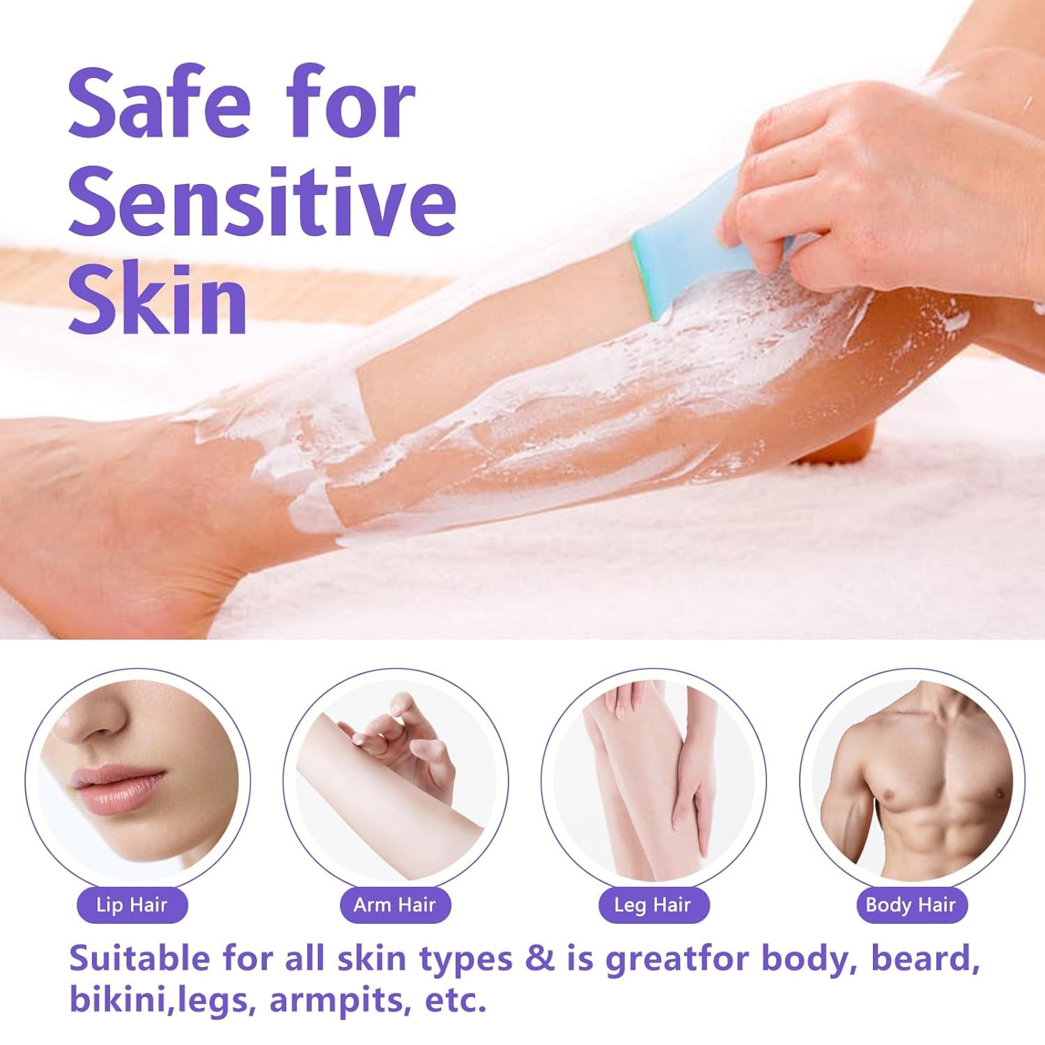 GOWEGO facial application shows gentle use on the lip and chin