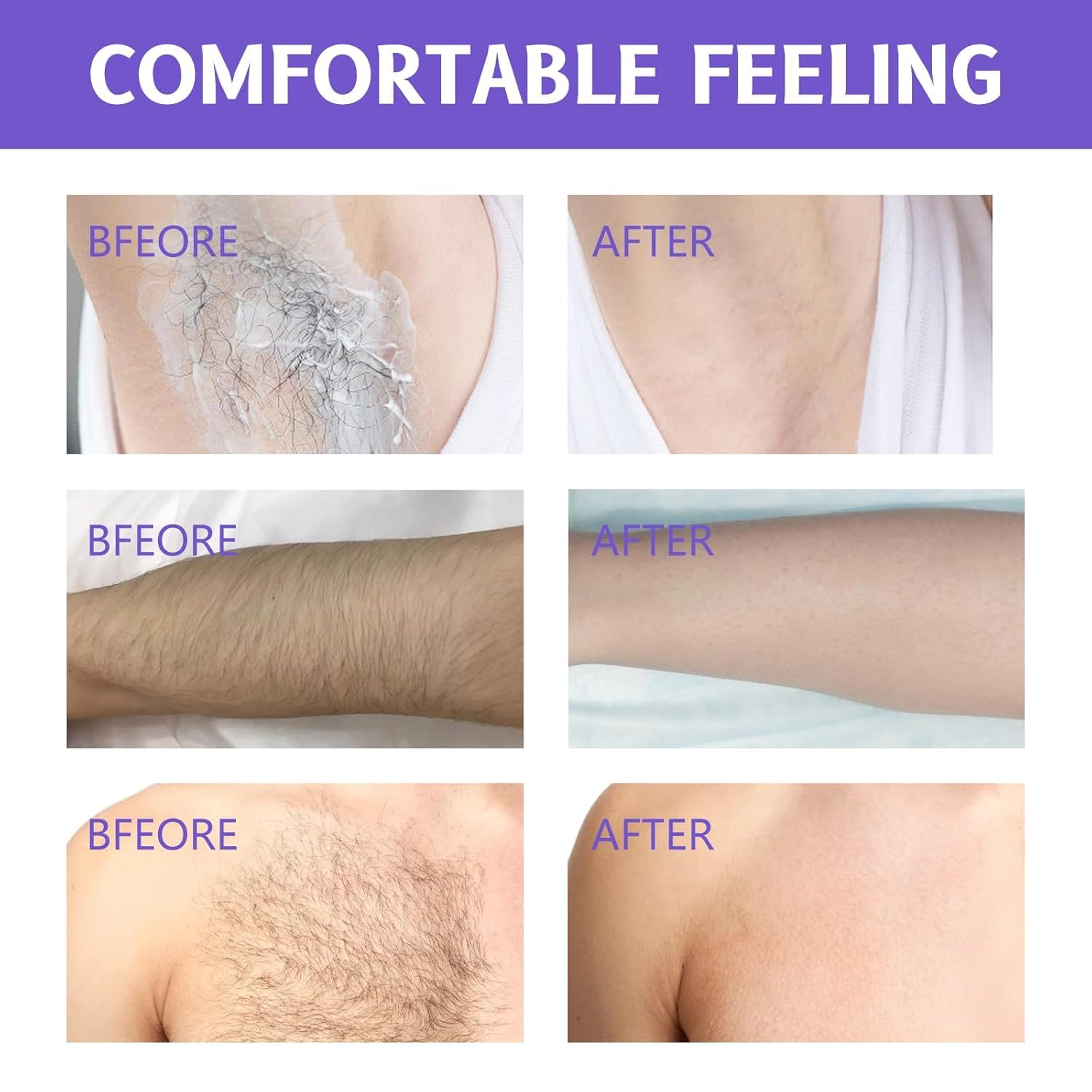 GOWEGO hair removal cream texture closeup demonstrates smooth cream ready to apply