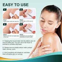 Gowgaw silicone scar tape — ready-to-cut size for precise scar coverage.