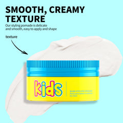 gowwim kids hair styling cream packaging flat lay highlights kid-friendly packaging