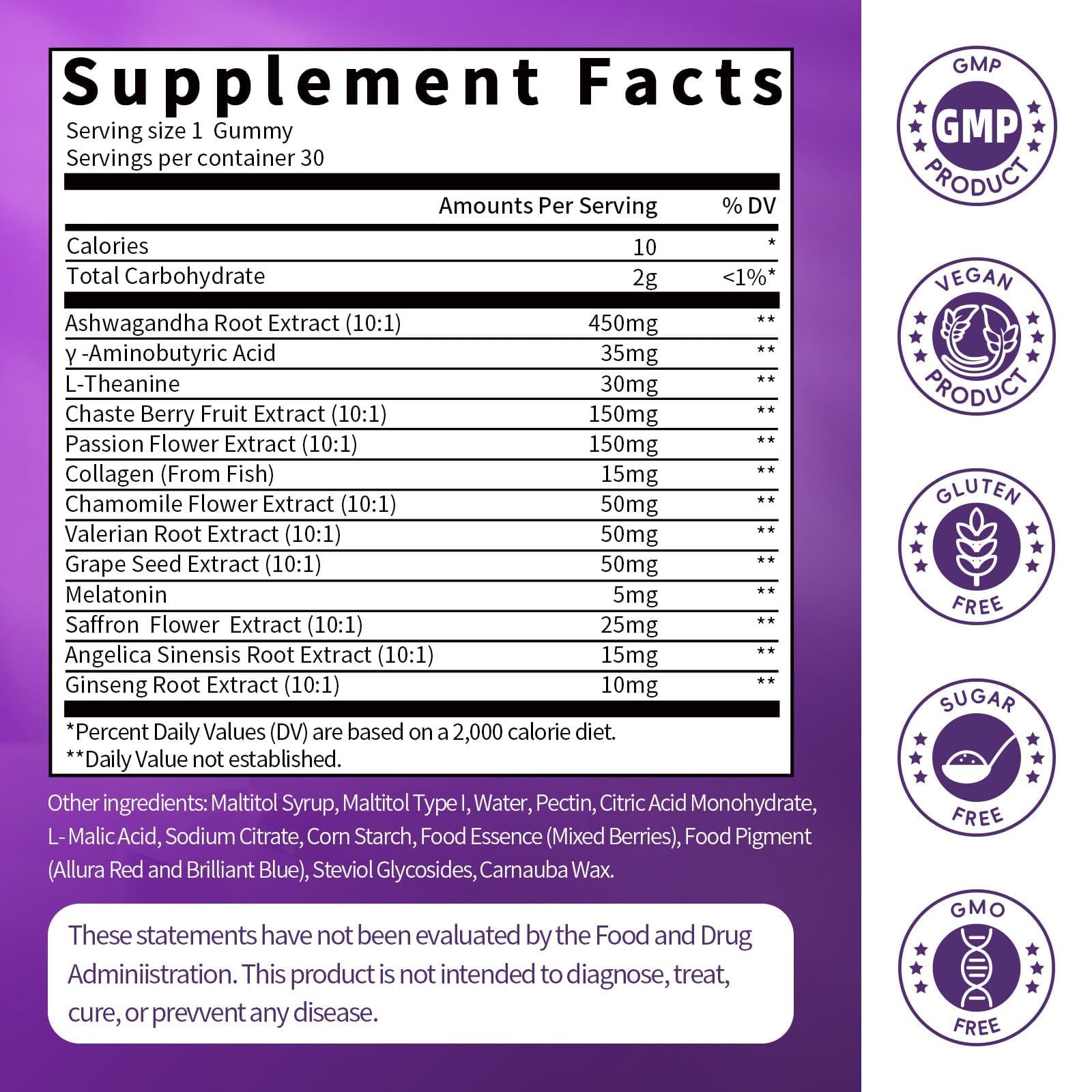 cGMP-certified facility quality testing label