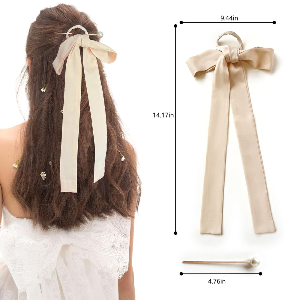 GQLV beige flower design hair clip adds bold color to any look