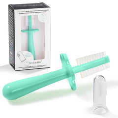 Hero image: Grabease double-sided training toothbrush for toddlers in mint