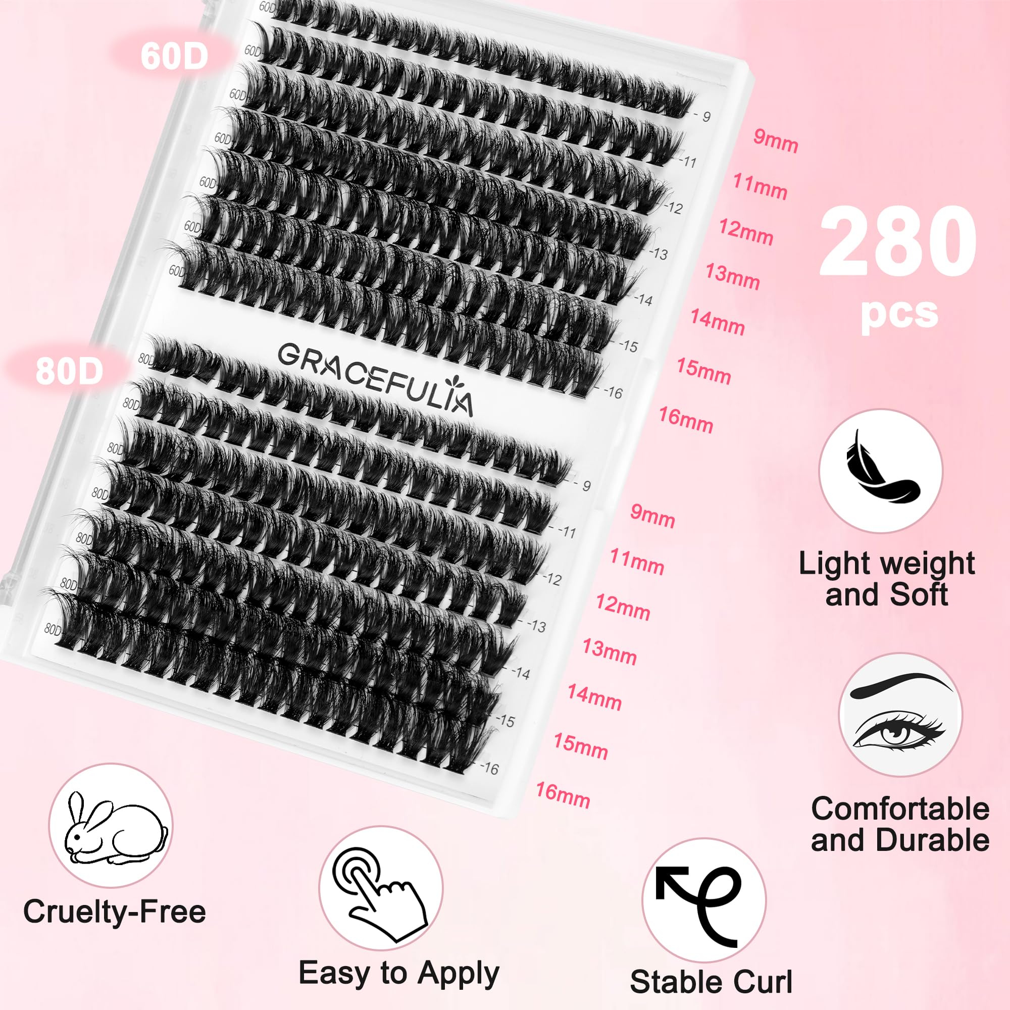 Gracefulia lash bond and seal bottle for long-lasting results