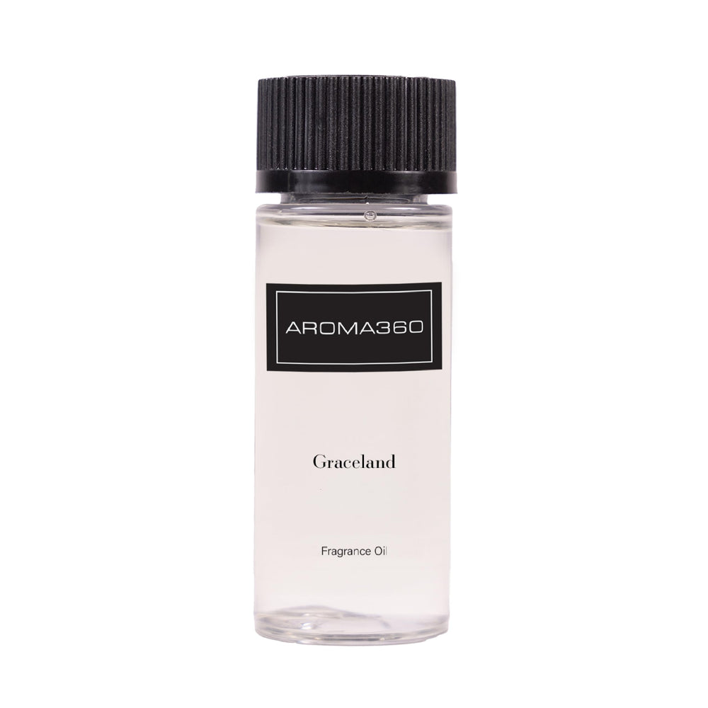 Graceland fragrance oil packaging and bottle