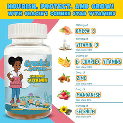 Star-shaped tropical fruit-flavored gummies for kids