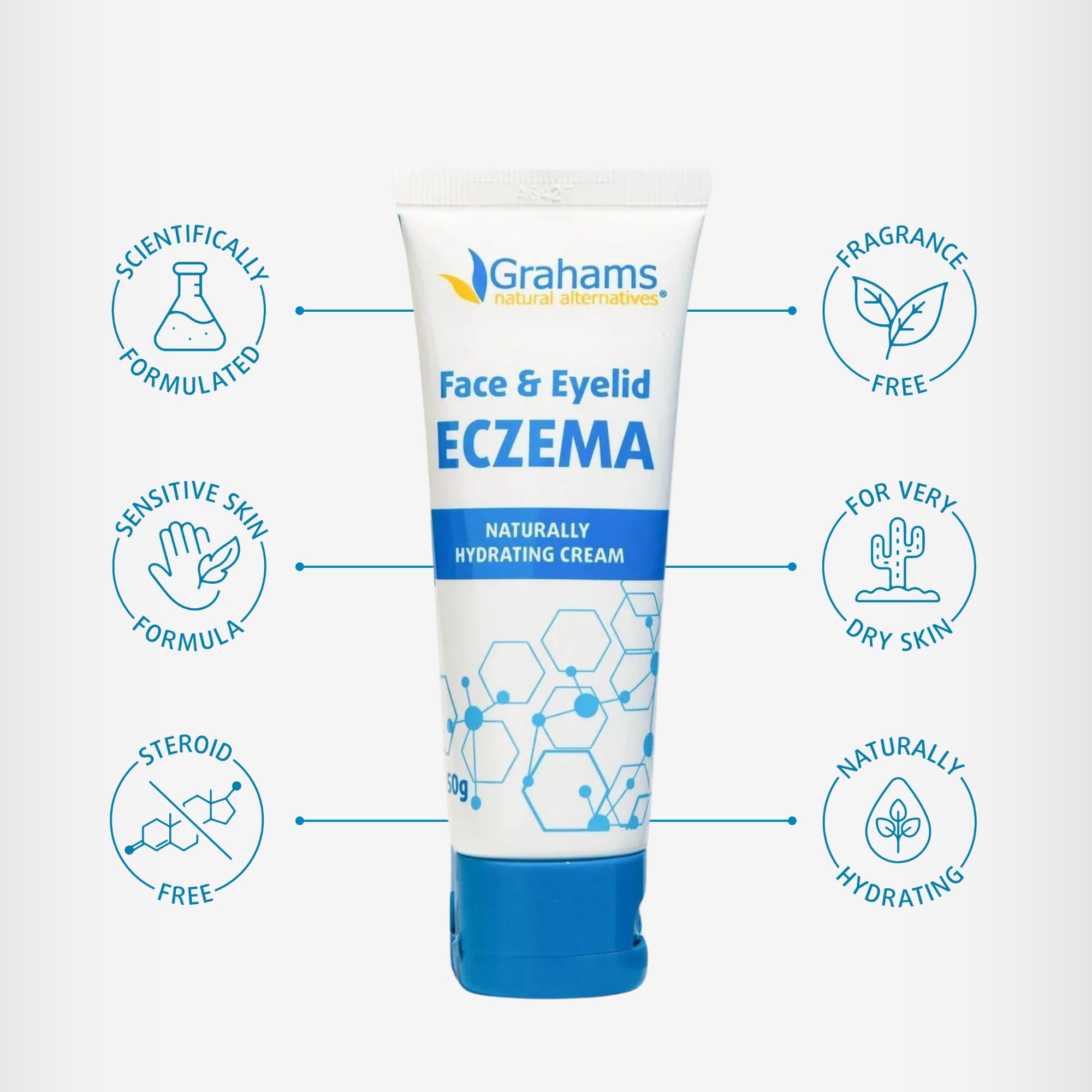 Grahams Natural eczema cream with jojoba oil delivers hydrating nourishment