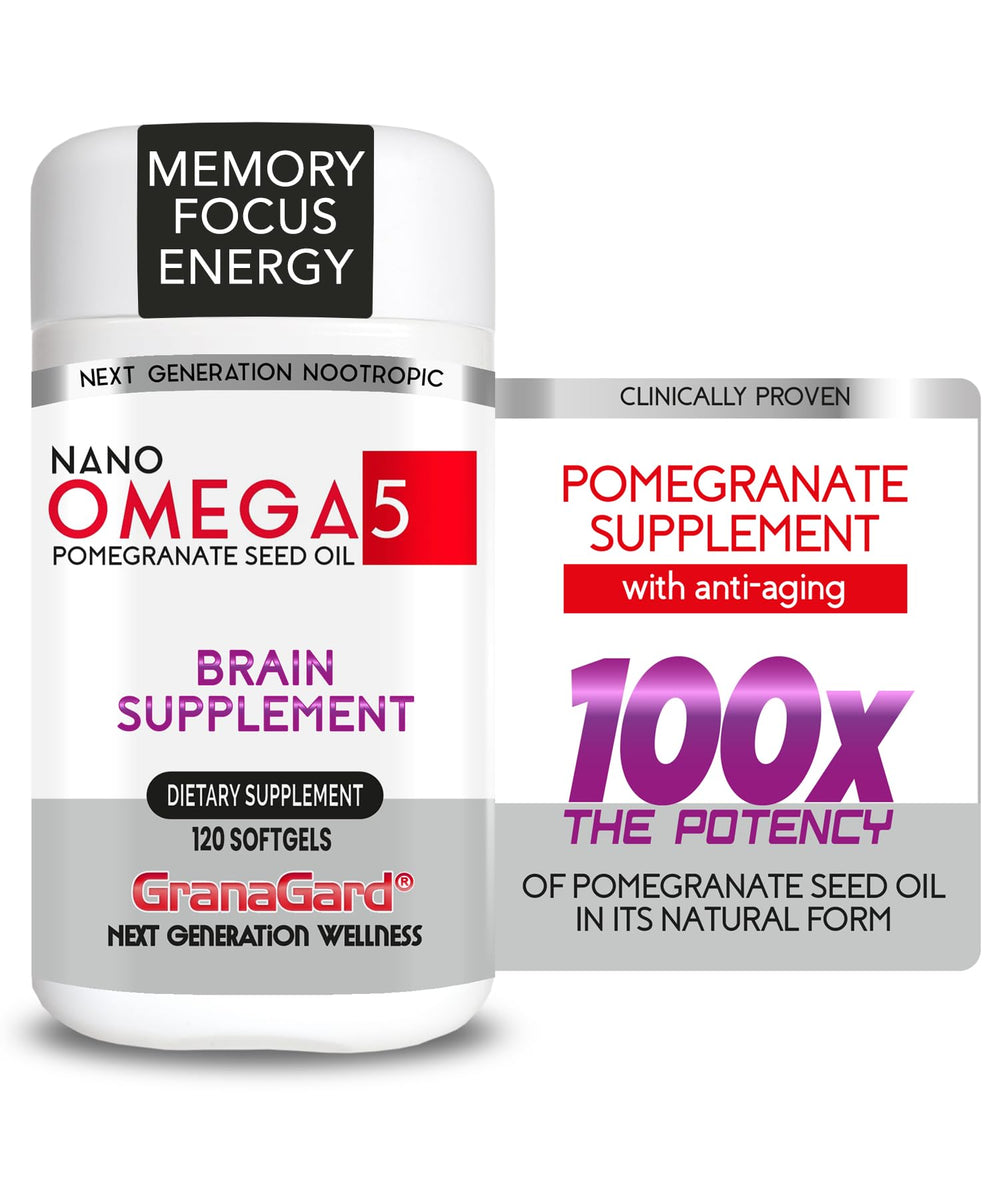 GranaGard Omega 5 brain support bottle with 120-count