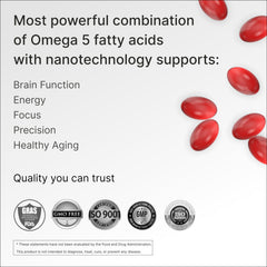 Close-up of GranaGard Omega 5 label – 120 capsules