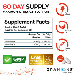 Illustration of Vitamin D3 and MK-7 ingredients