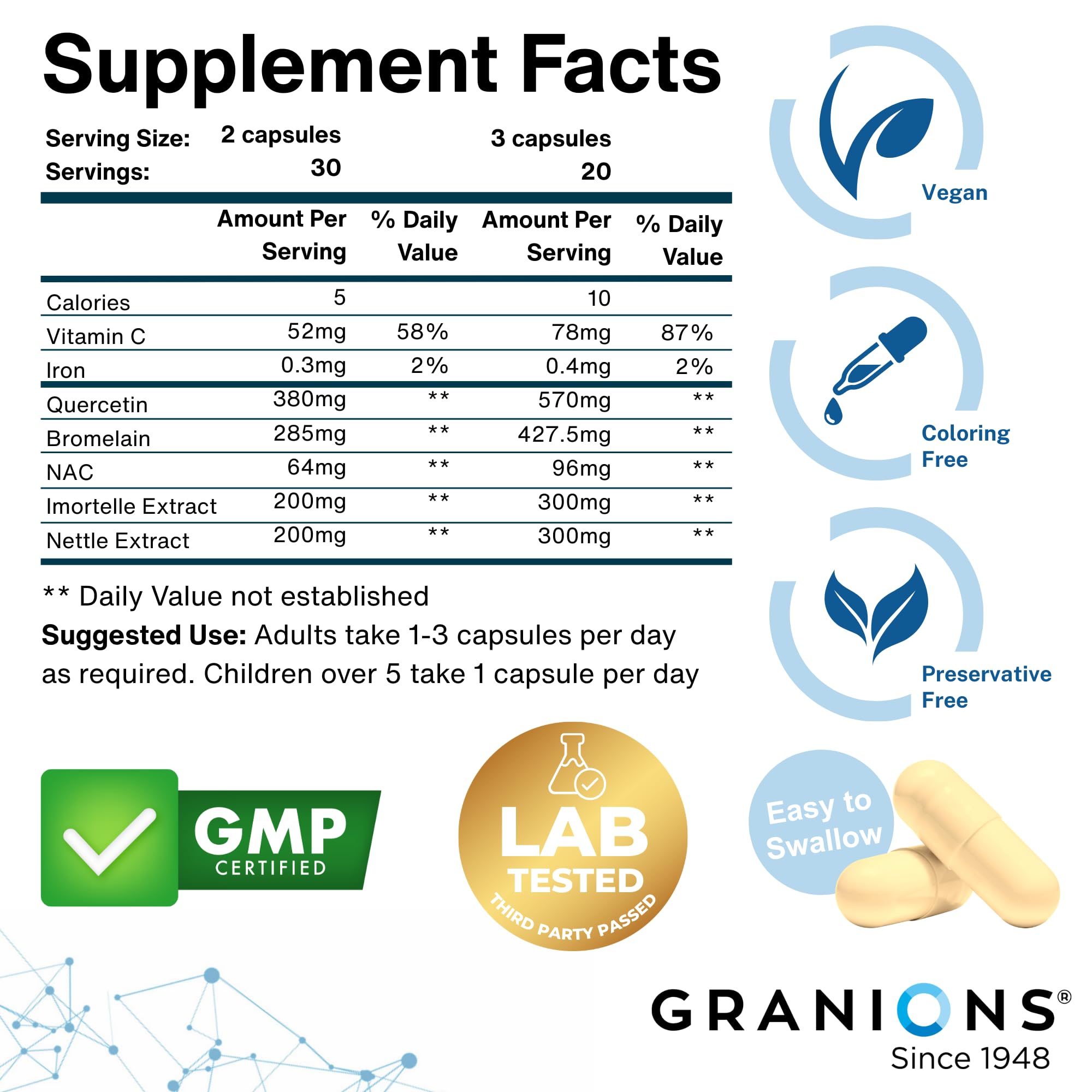 Vegan capsules in the bottle