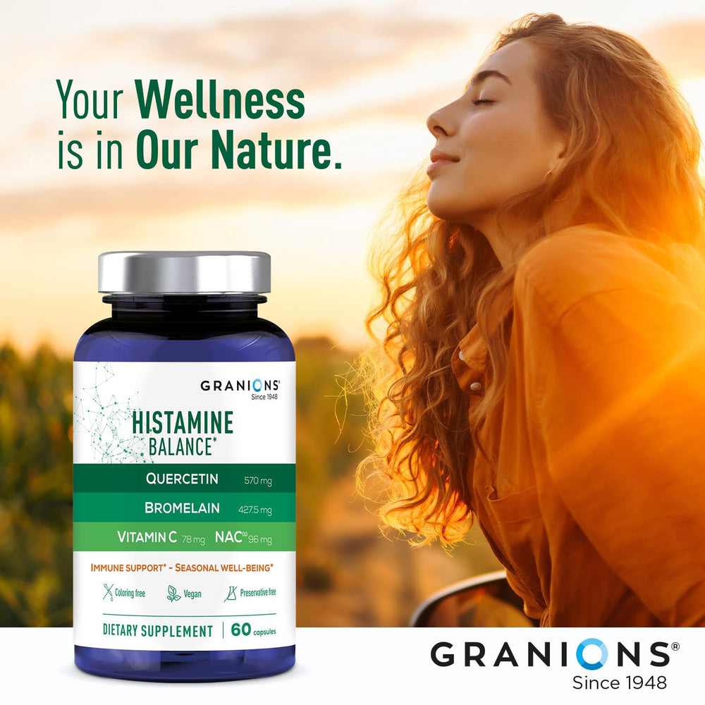 Granions Histamine Balance Complex packaging on a clean background
