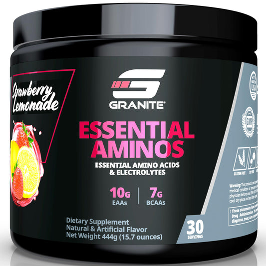 Granite EAAs Powder Strawberry Lemonade jar