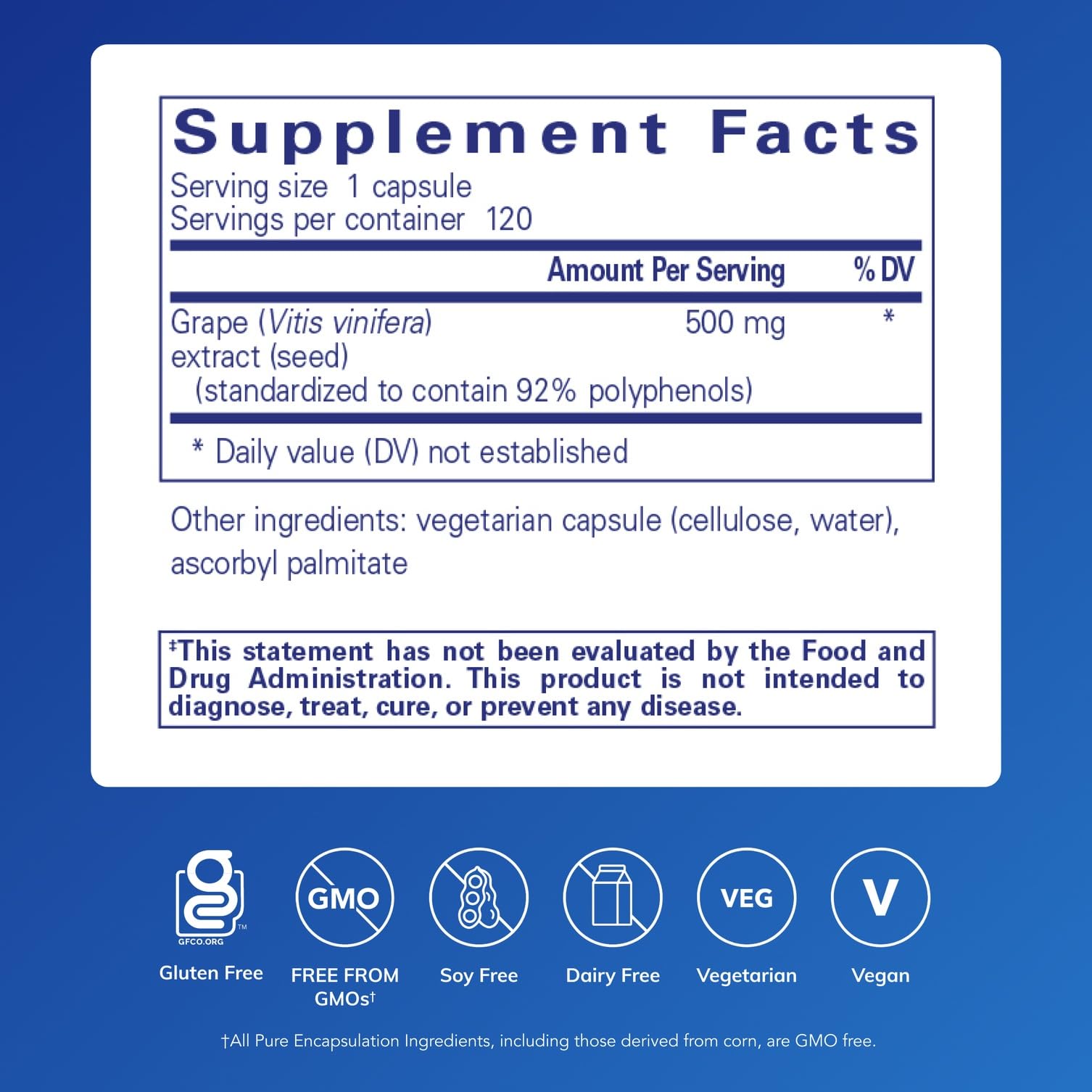 Grape Pip 500 mg bottle shown in side view
