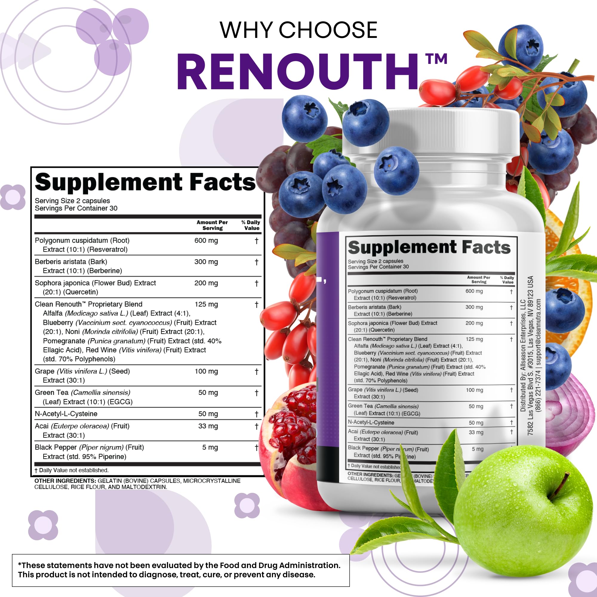 Grape seed extract capsules on white background