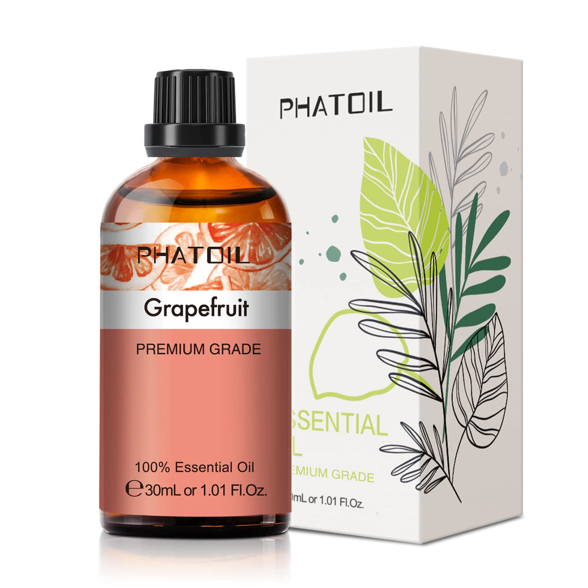 Grapefruit essential oil 30ml amber bottle with dropper