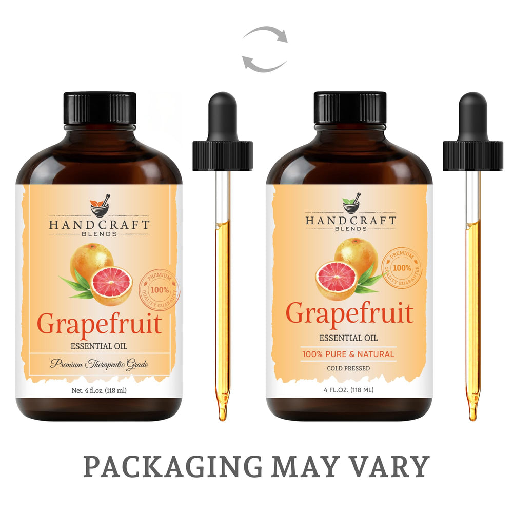 Grapefruit essential oil in diffuser setup for aromatherapy