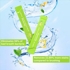 Grapefruit mint flavor label on mouthwash packaging