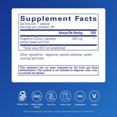 Grapefruit seed extract promoting GI health and GI tract balance