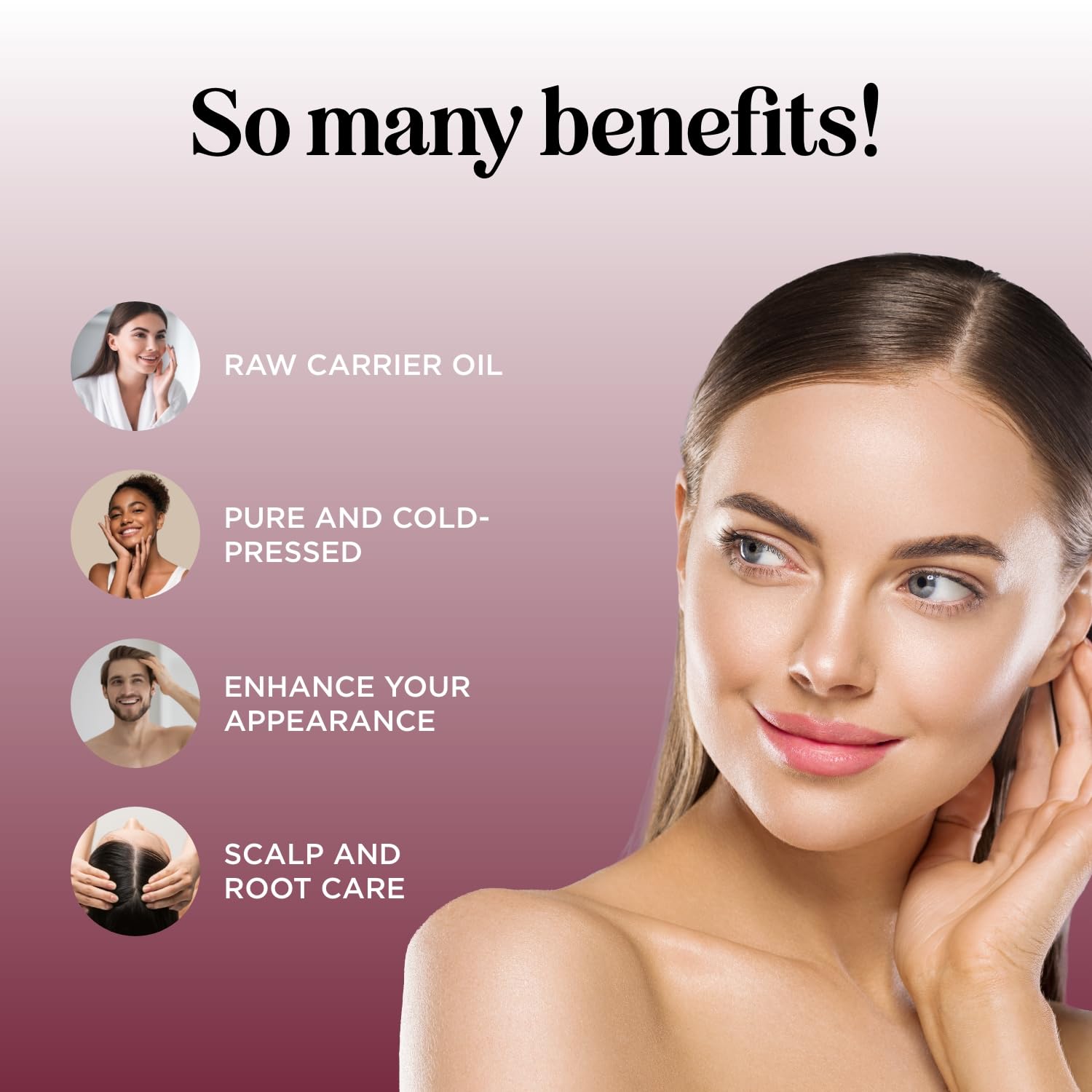 Grapeseed oil used for hair care