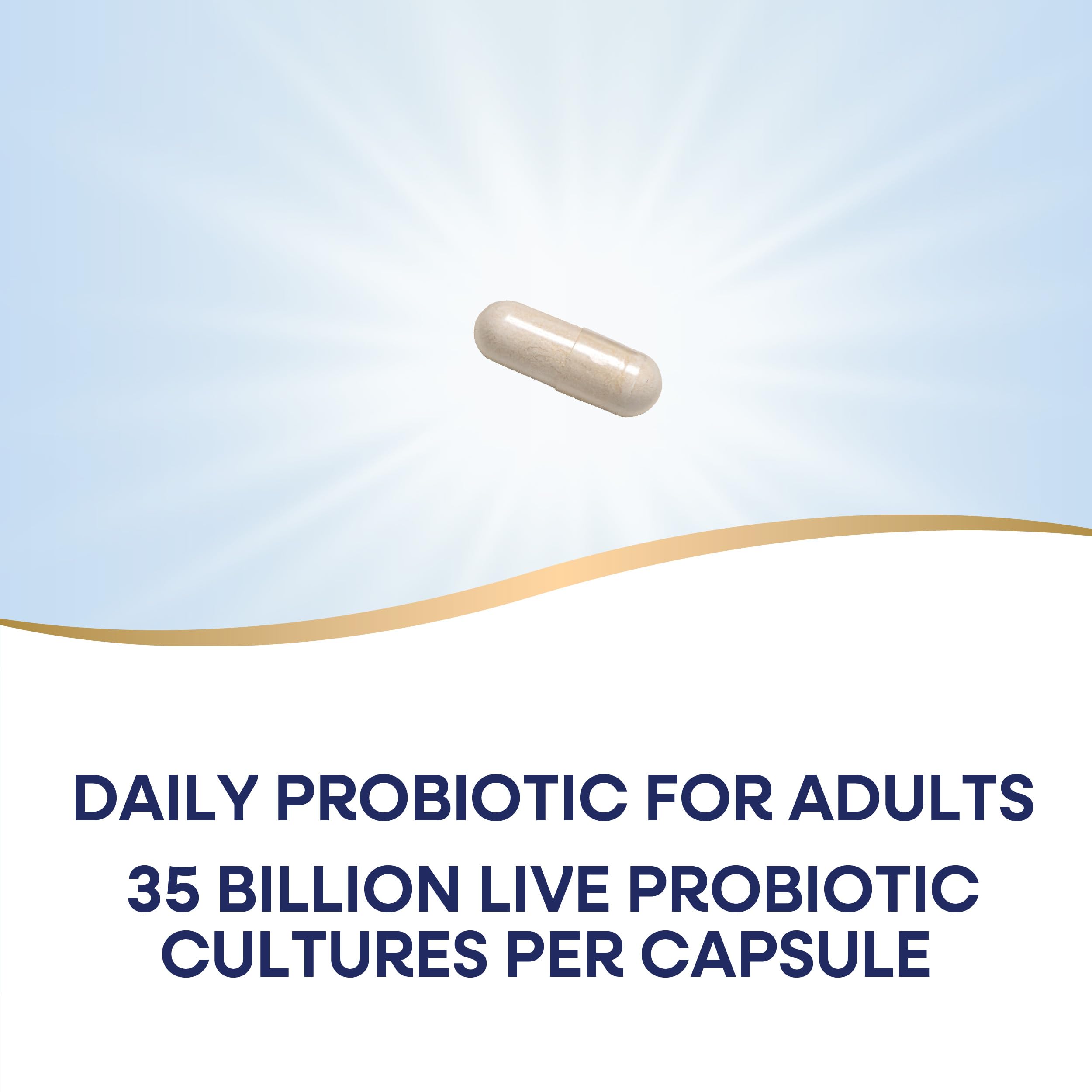 Graphic showing 35 billion CFUs and 14 probiotic strains