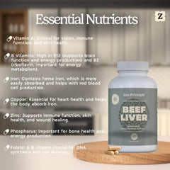 Undefatted grass-fed beef liver capsules from Argentina