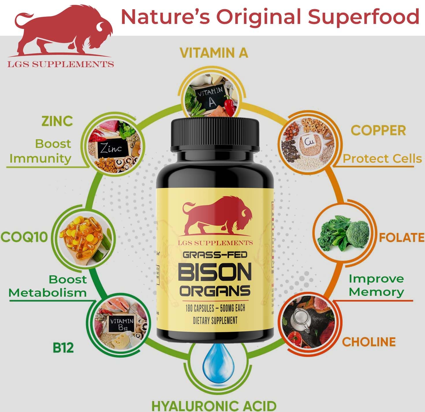 Kidney component in LGS Grass Fed Bison Organ Supplement