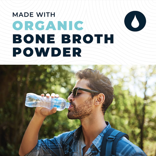 Organic grass-fed bone broth powder container
