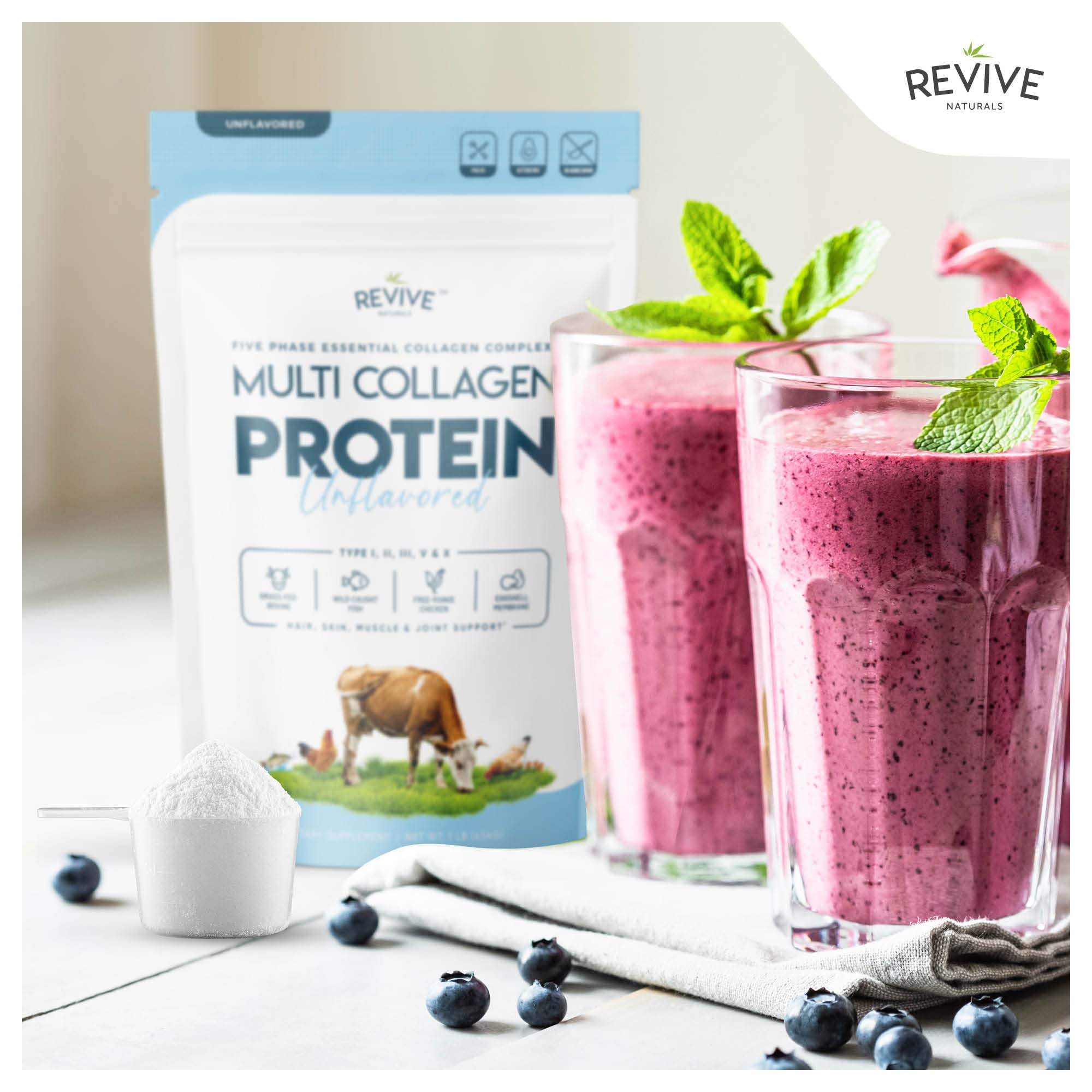 Grass-fed bovine collagen source