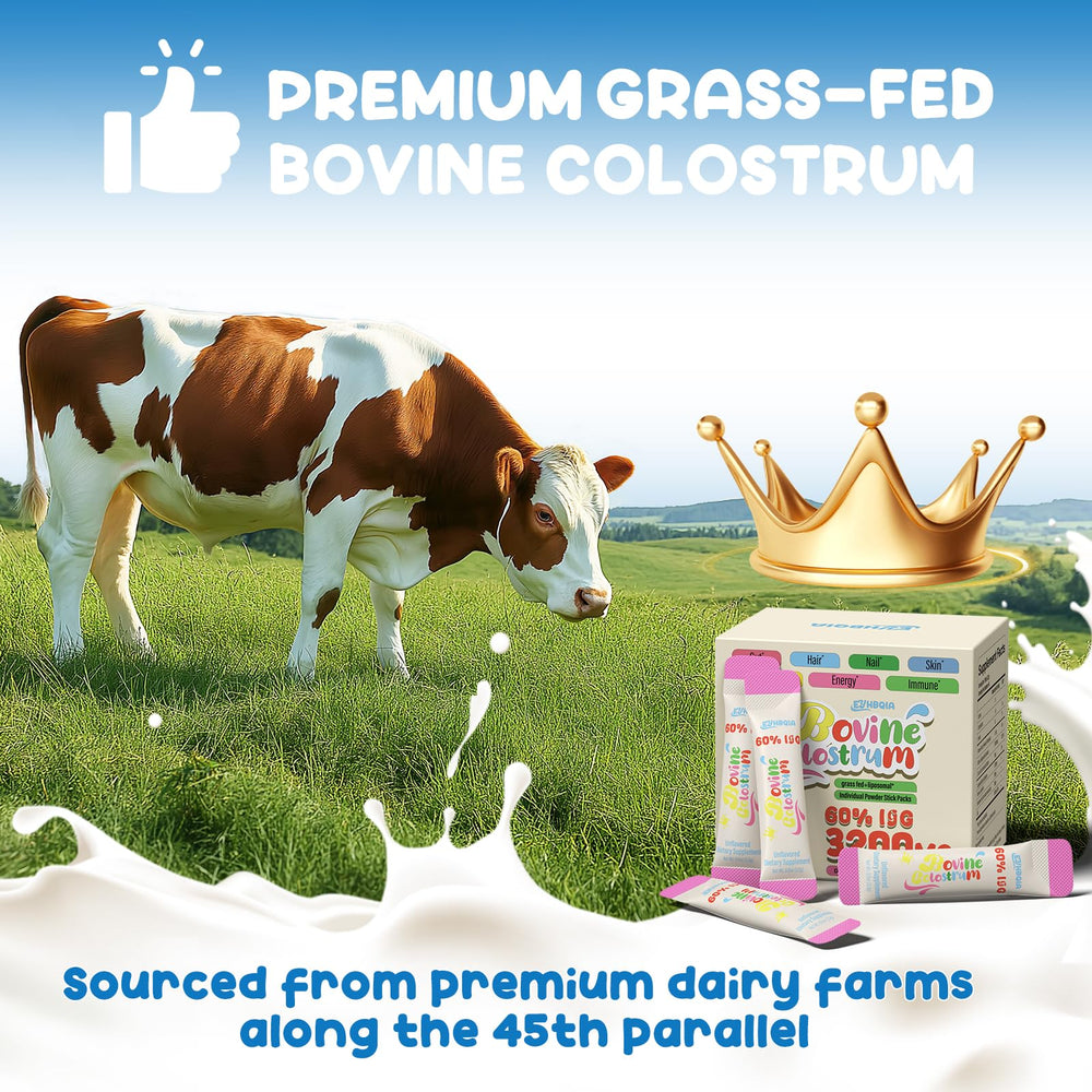 Grass-fed bovine colostrum packaging