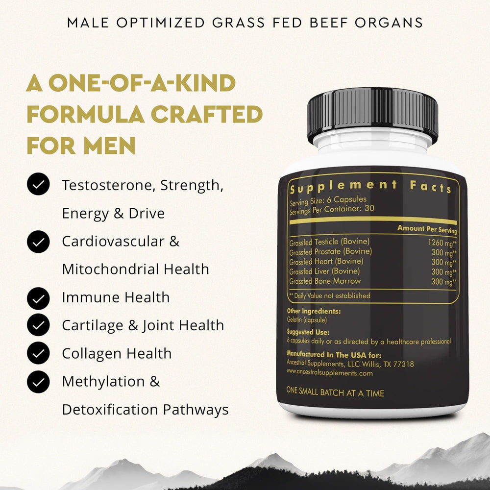 Grass-fed New Zealand beef organs used in the supplement