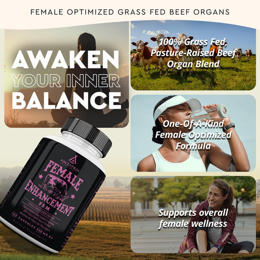 Grass-fed, pasture-raised beef organ supplement bottle