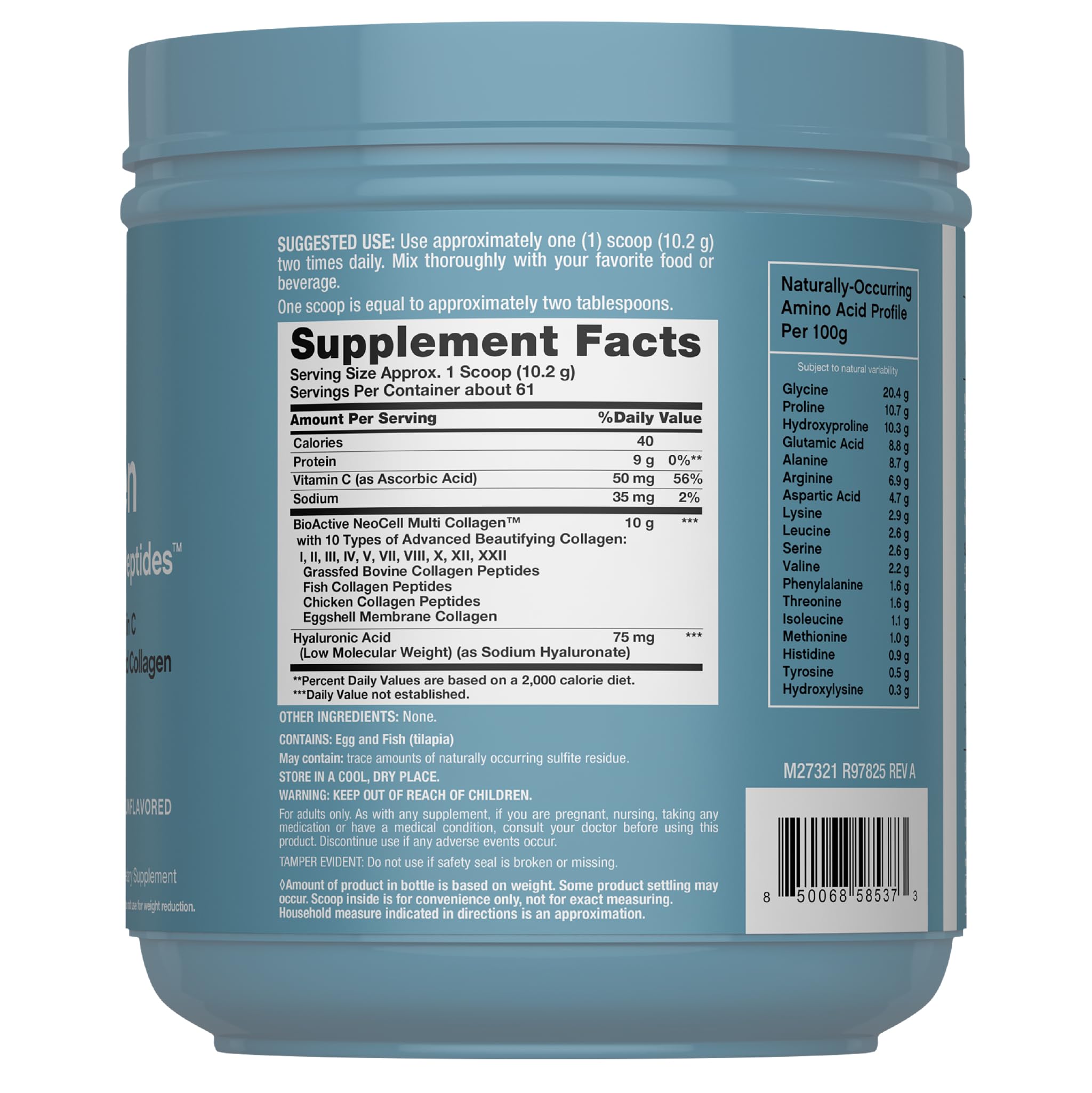 Grass-fed bovine collagen source