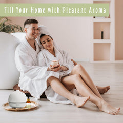 Diffuser with Grassland Dew aroma oil in a modern living room