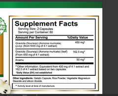 Graviola Soursop high-potency capsules bottle