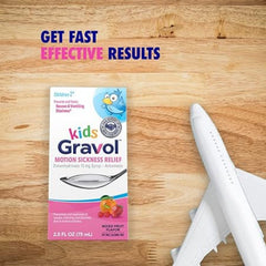 Gravol Kids Liquid bottle-dosing mark for accurate 5 mL measurement.