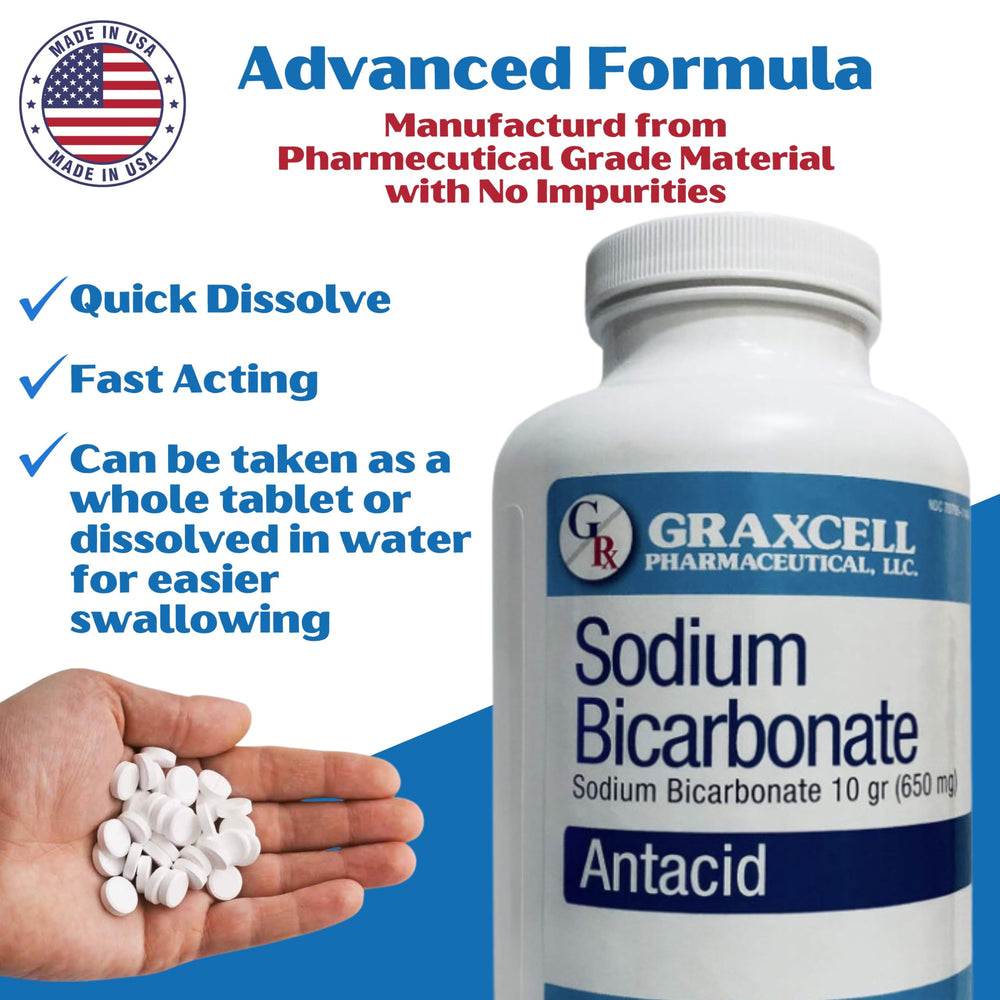Graxcell Sodium Bicarbonate Tablets before meal scene highlights gentle stomach support