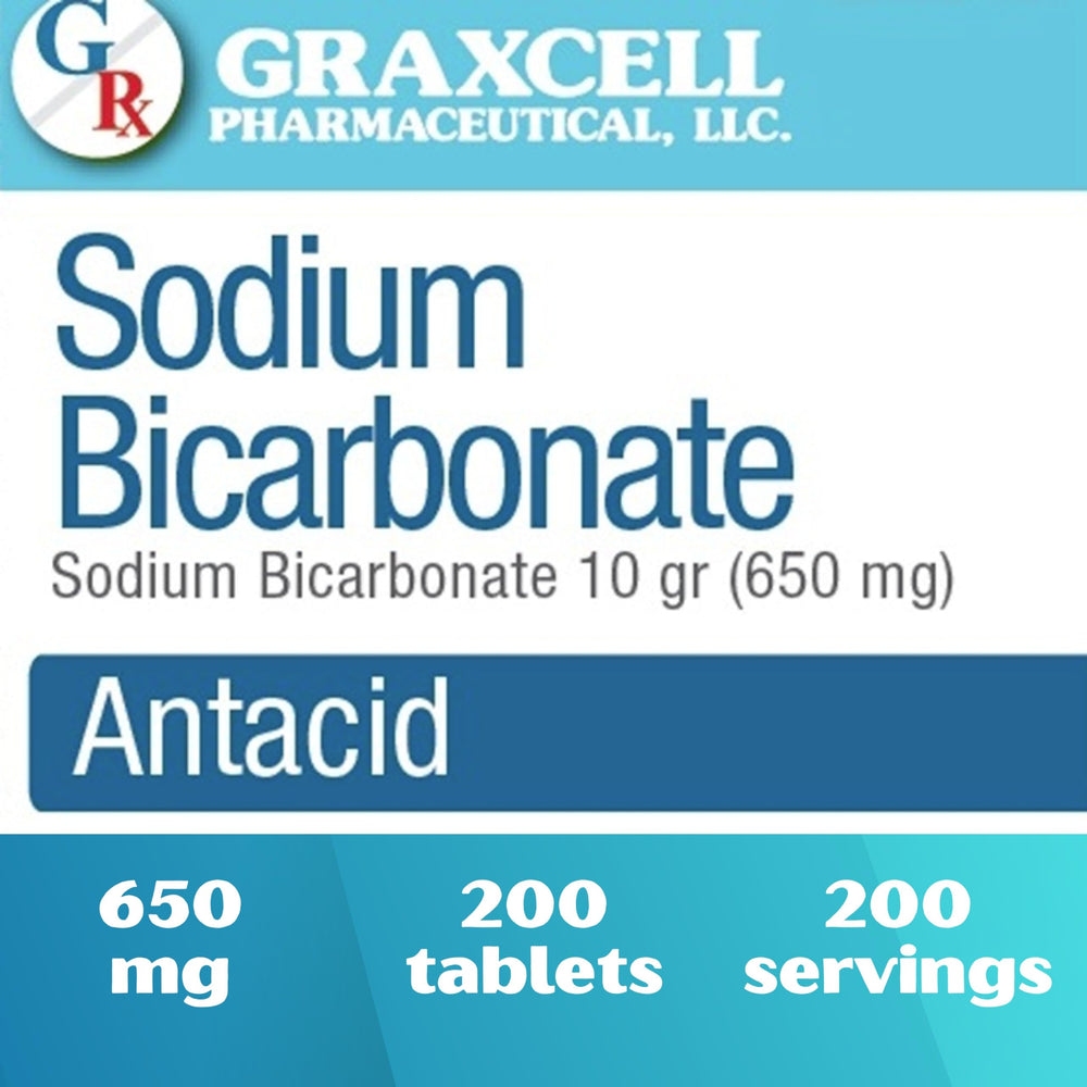 Graxcell Sodium Bicarbonate Tablets dispensing shot demonstrates clear dosage for comfort