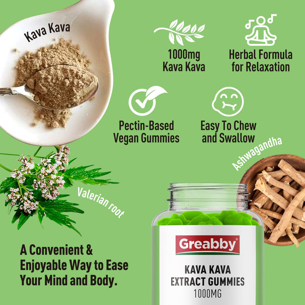 Travel-friendly bottle of Greabby Kava Gummies