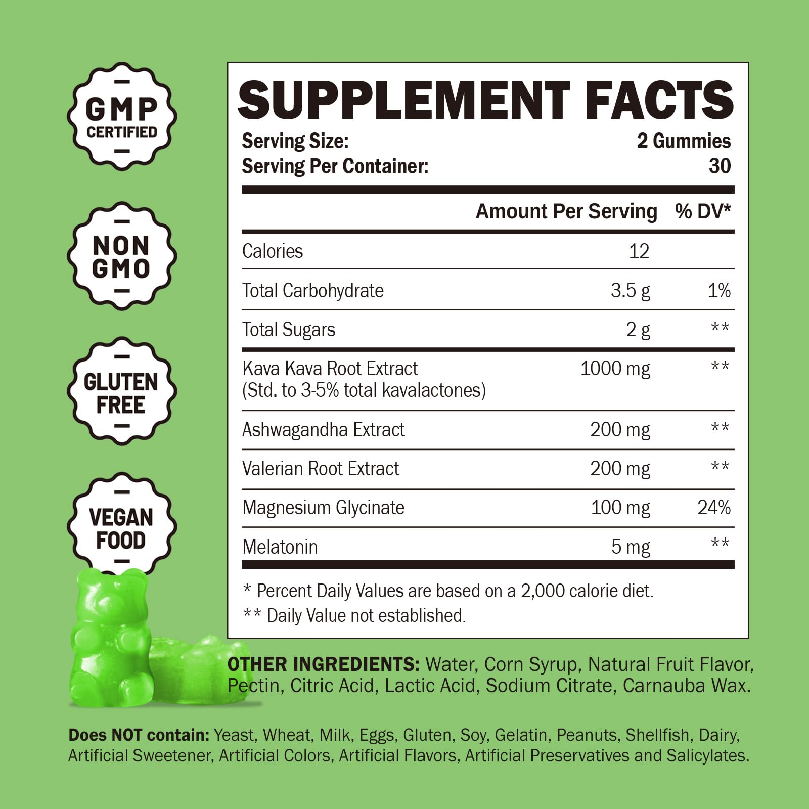 Natural lemon flavor Greabby Kava Gummies