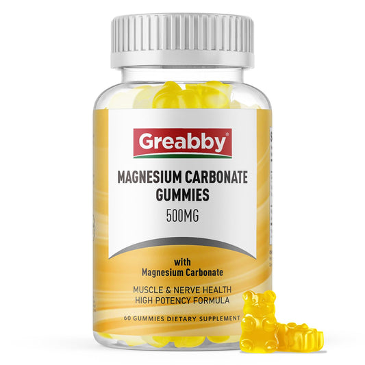 GREABBY Magnesium Carbonate Gummies bottle front view