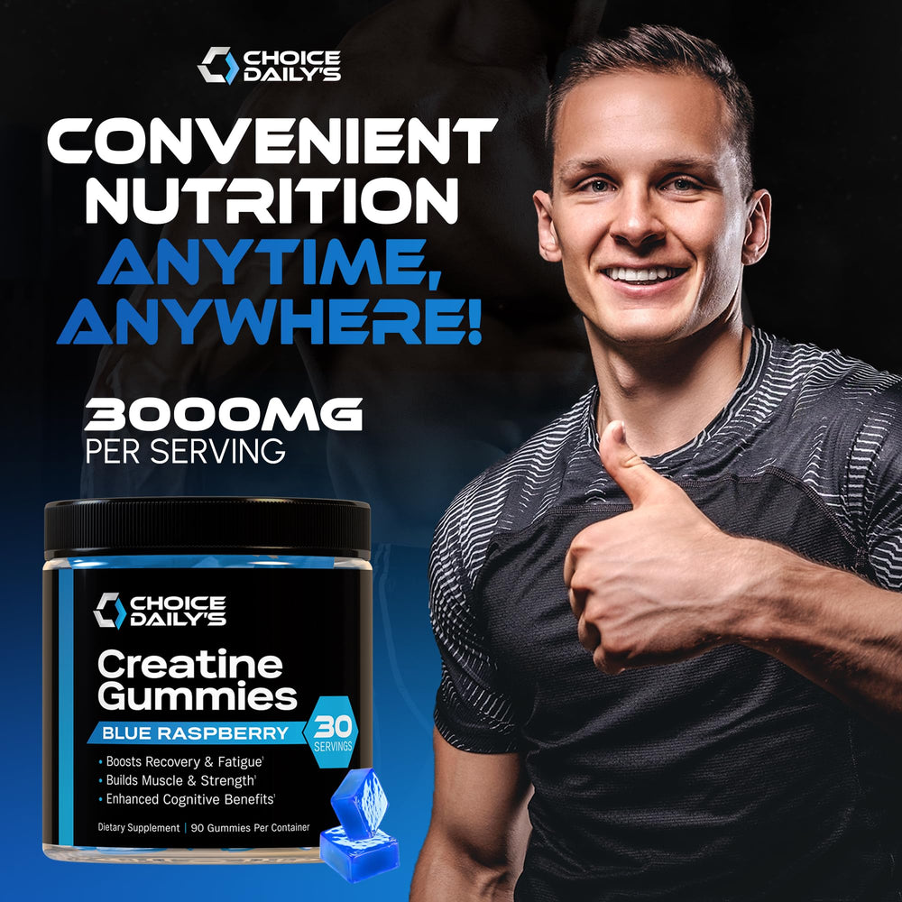 Candy-like taste promotional image for creatine gummies