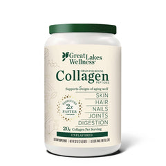 Great Lakes Wellness Bovine Collagen Peptides powder canister front view