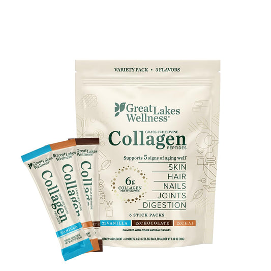 Flavored collagen peptides powder sticks