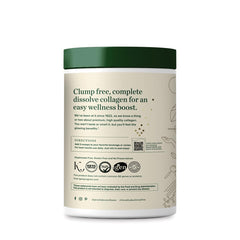 Unflavored hydrolyzed collagen powder dissolving in water